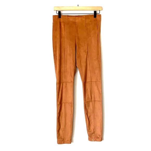 Ci Sono Pants - Woman’s Camel Suede like High-Waist leggings